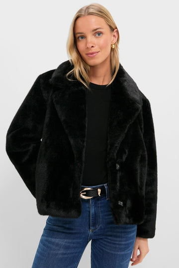 Black Faux Fur Taos Jacket