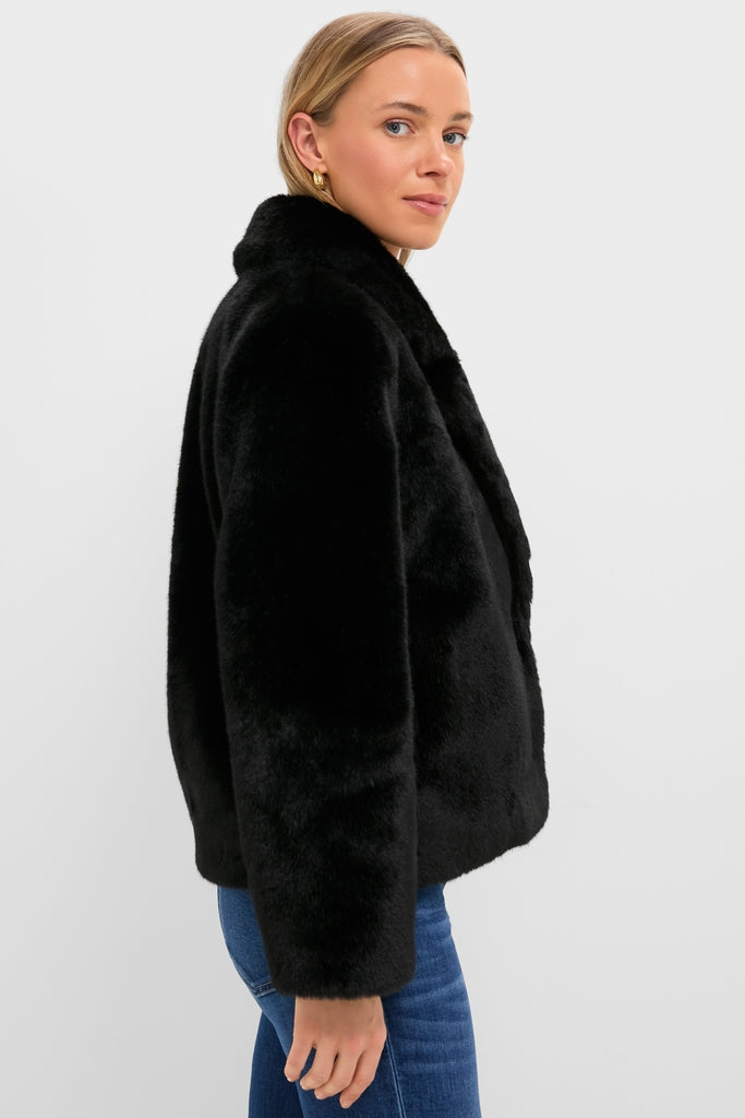 Black Faux Fur Taos Jacket