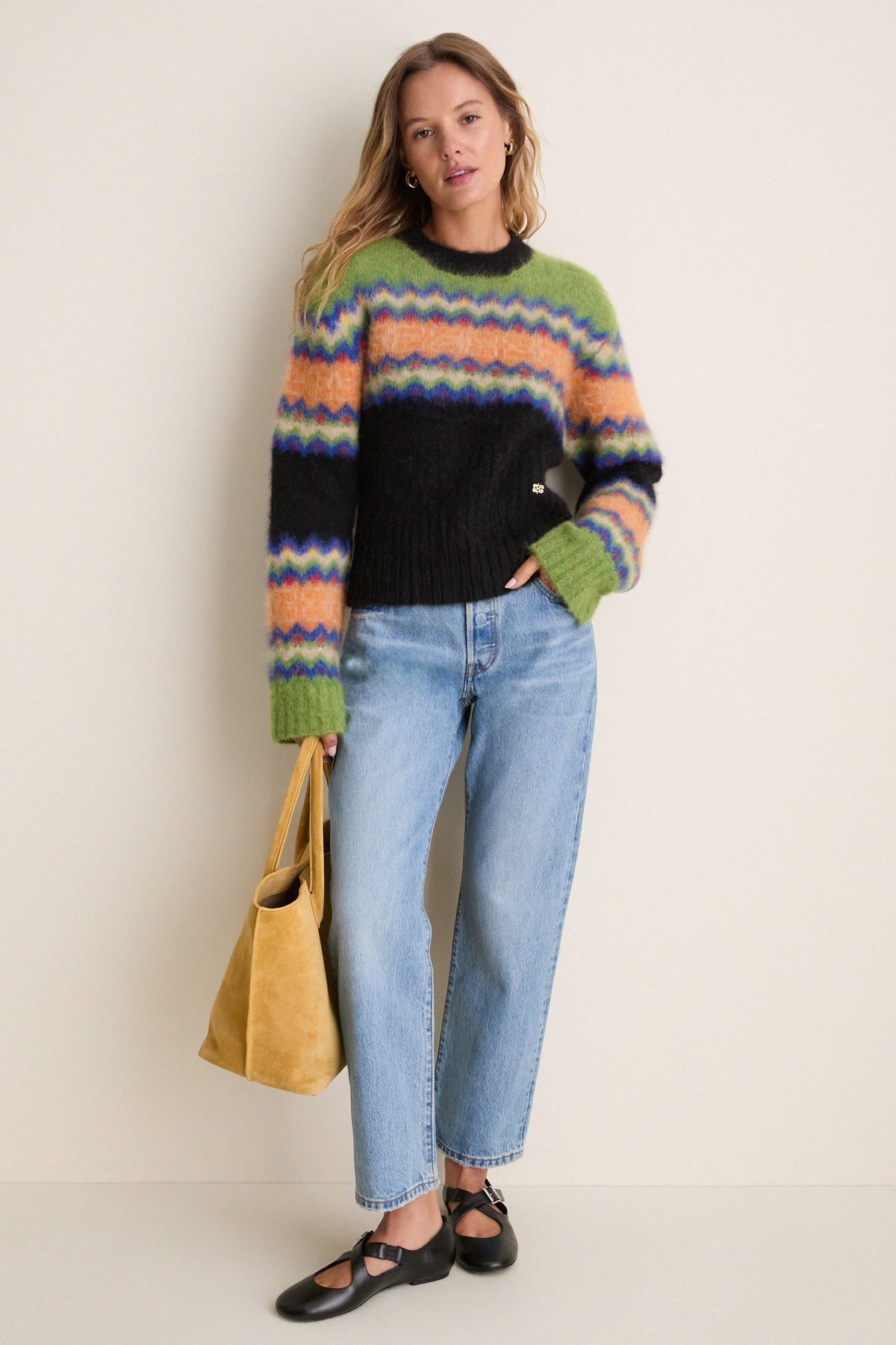 Multicolour Brushed Alpaca Fairisle Sweater