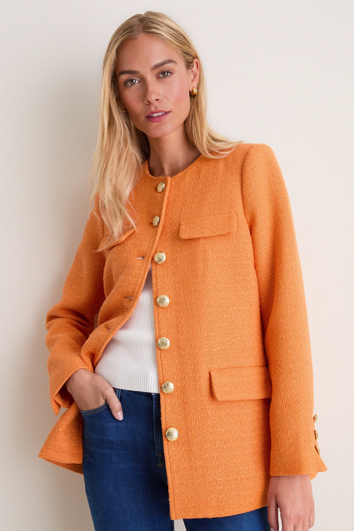 Orange Tweed Jennings Jacket