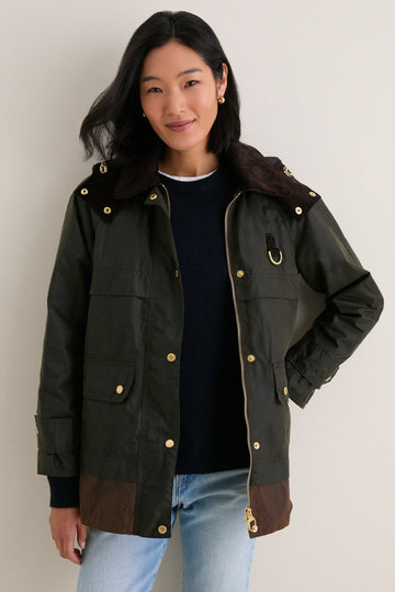 Exclusive Fern Bark Shadow Classic Wrenwood Wax Jacket