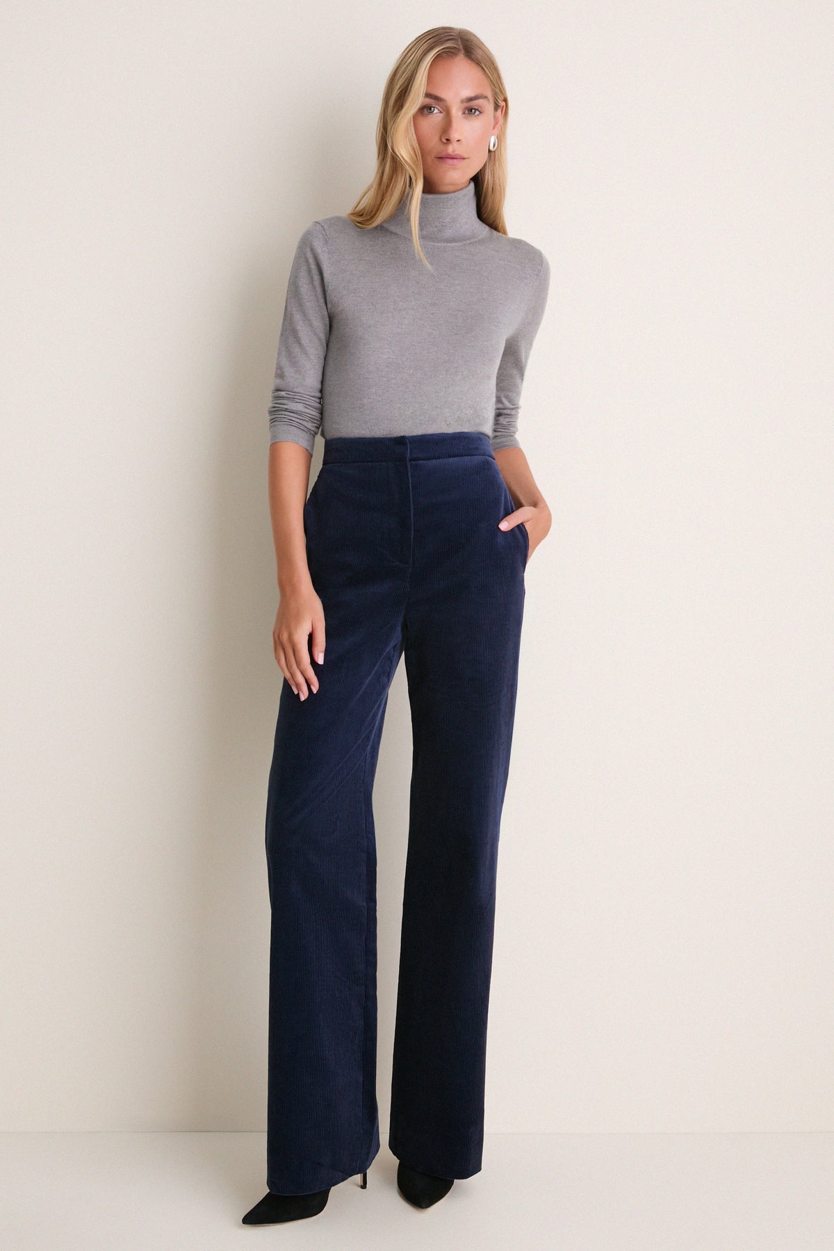 Graphite Cashmere Silk Tinley Turtleneck