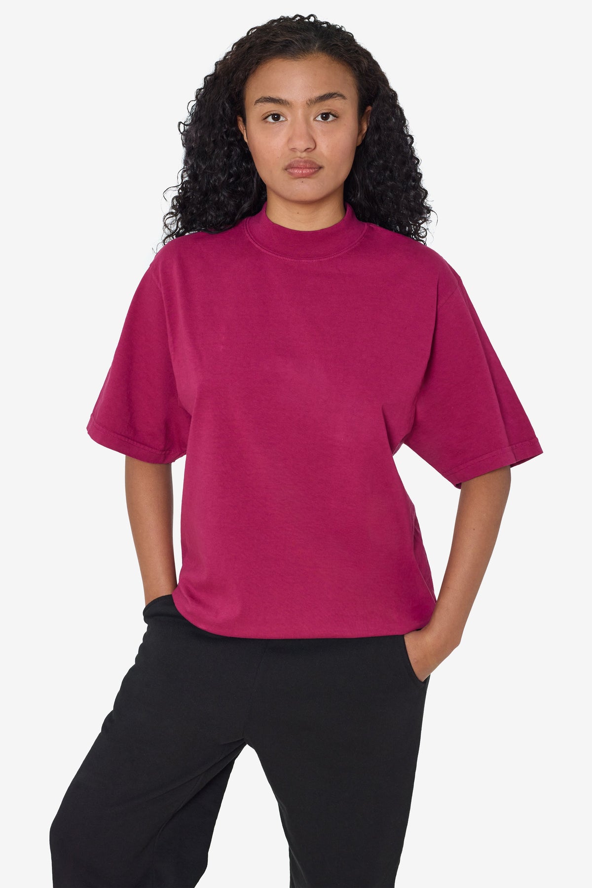 1825GD Unisex - Oversized Short Sleeve High Mockneck T-shirt
