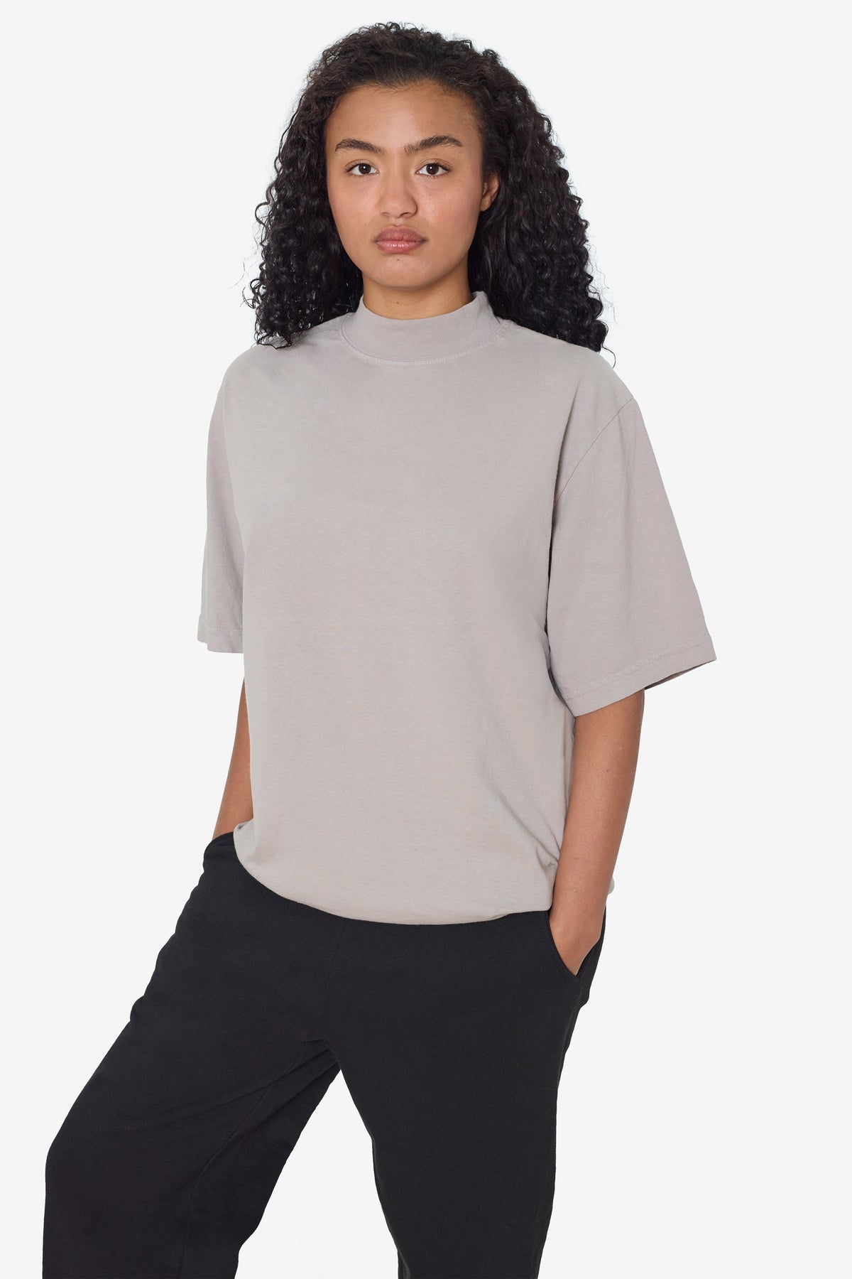1825GD Unisex - Oversized Short Sleeve High Mockneck T-shirt