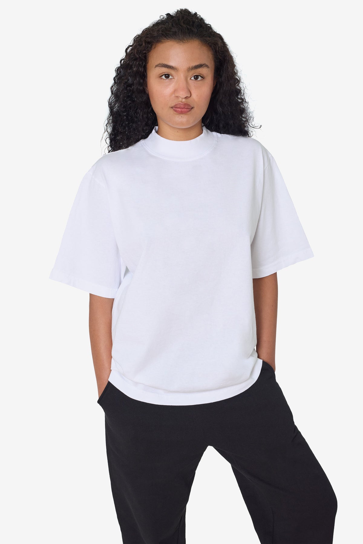 1825GD Unisex - Oversized Short Sleeve High Mockneck T-shirt