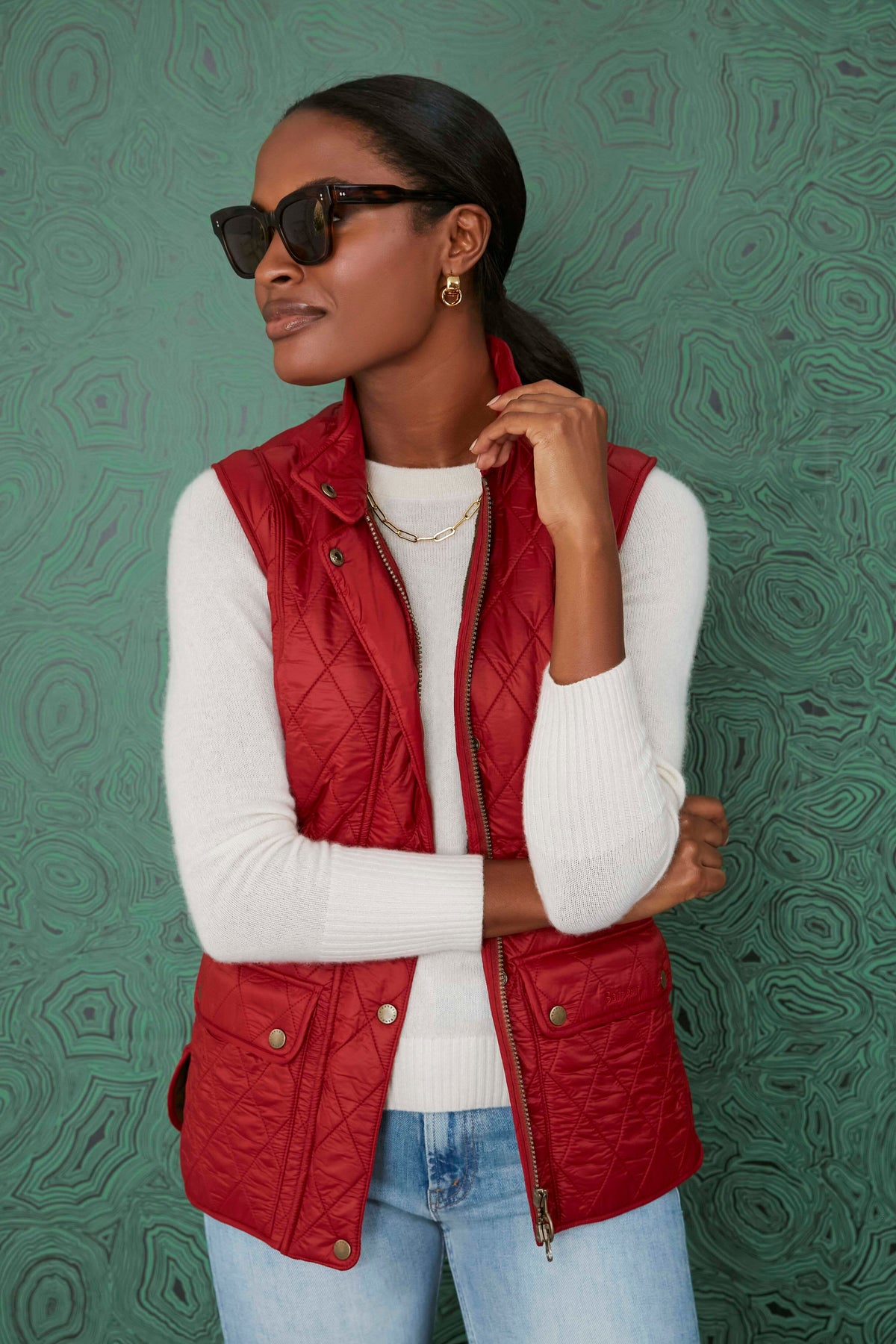 Dark Red Wray Gilet