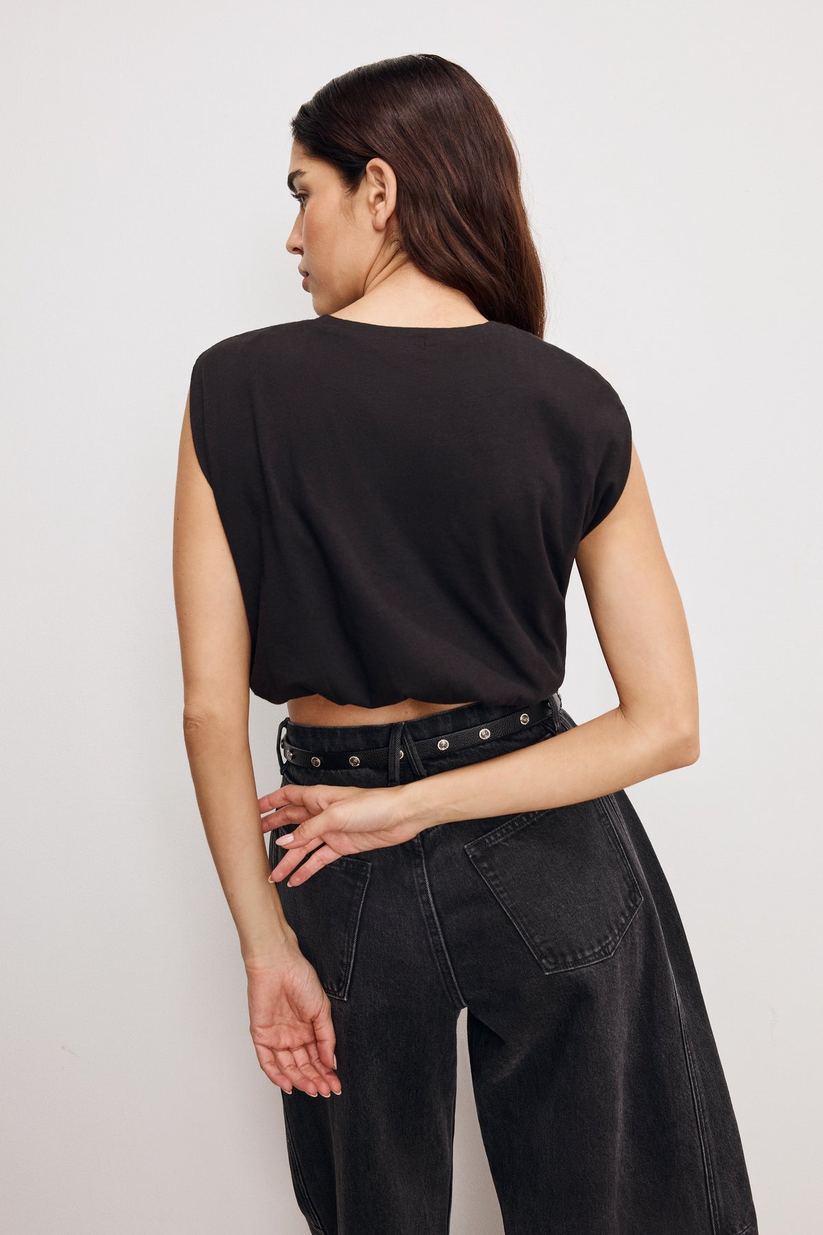 COTTON MUSCLE TEE | BLACK001