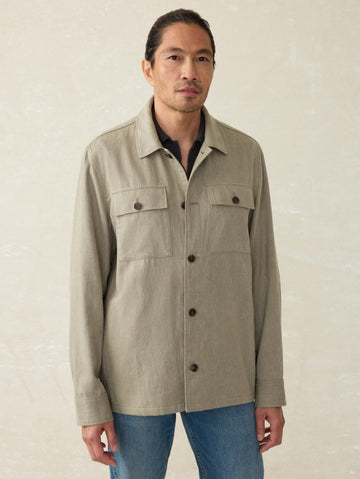 Movement Linen Shirt Jacket - Sage Cliff