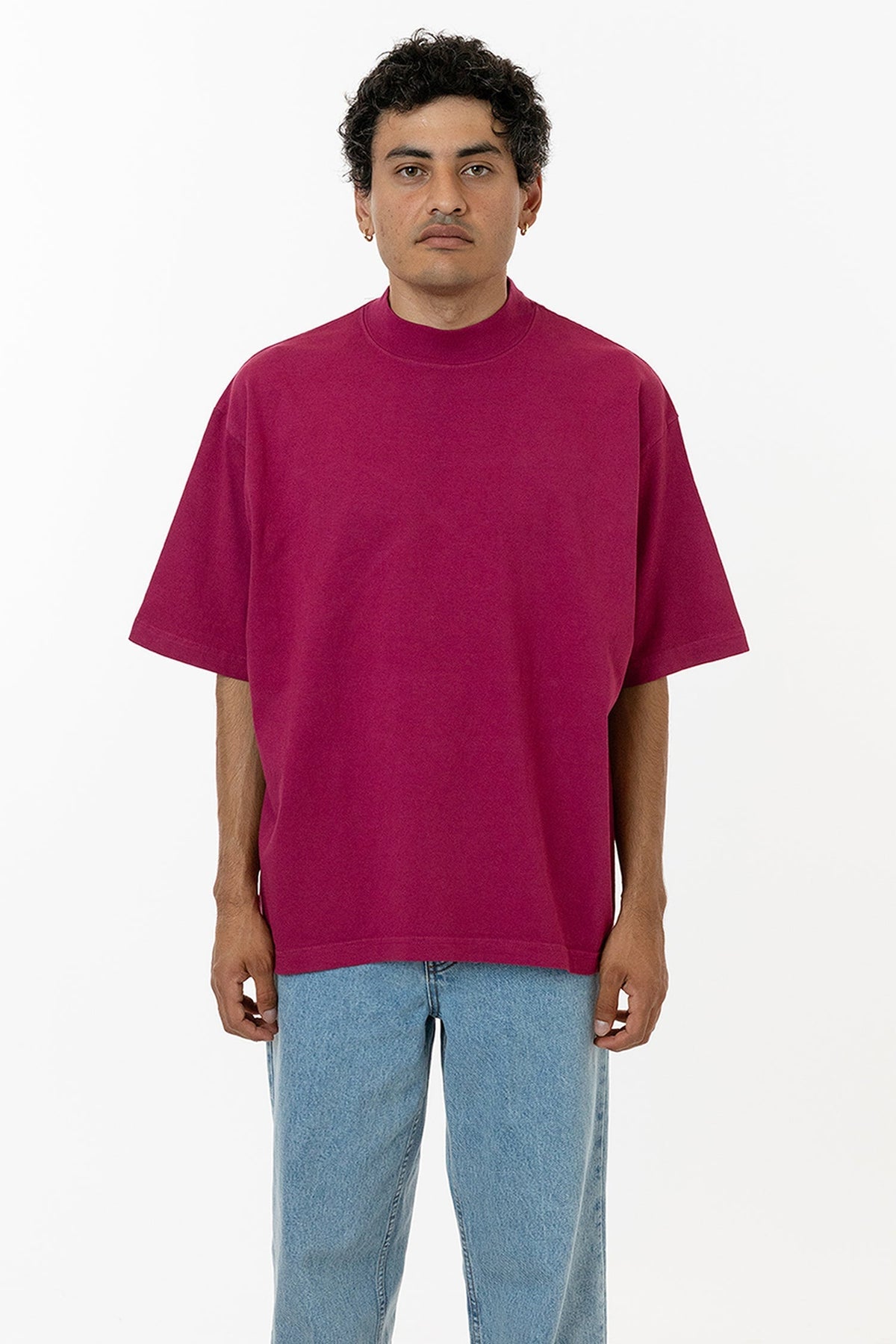1825GD Unisex - Oversized Short Sleeve High Mockneck T-shirt