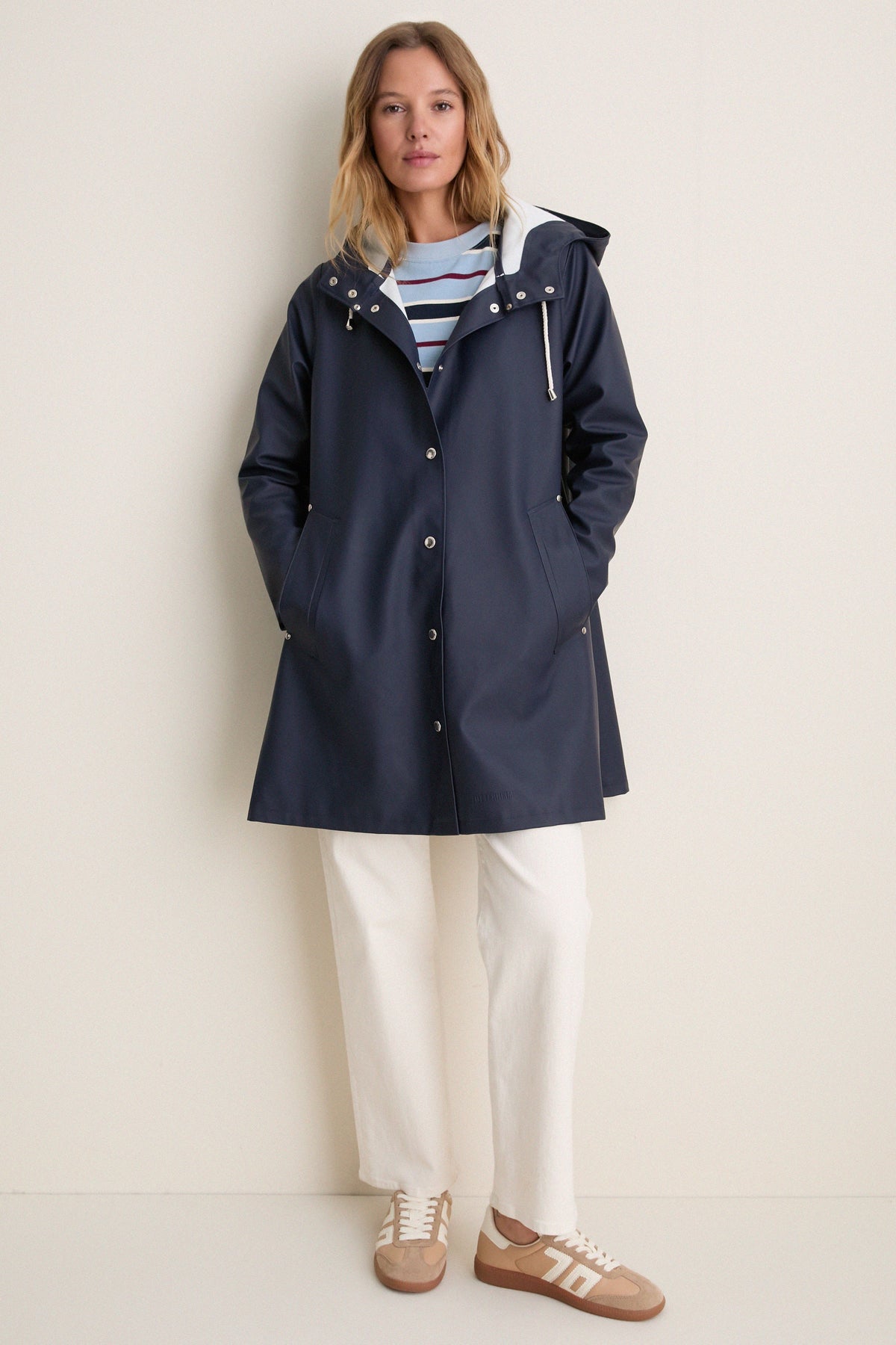 Navy Mosebacke Raincoat