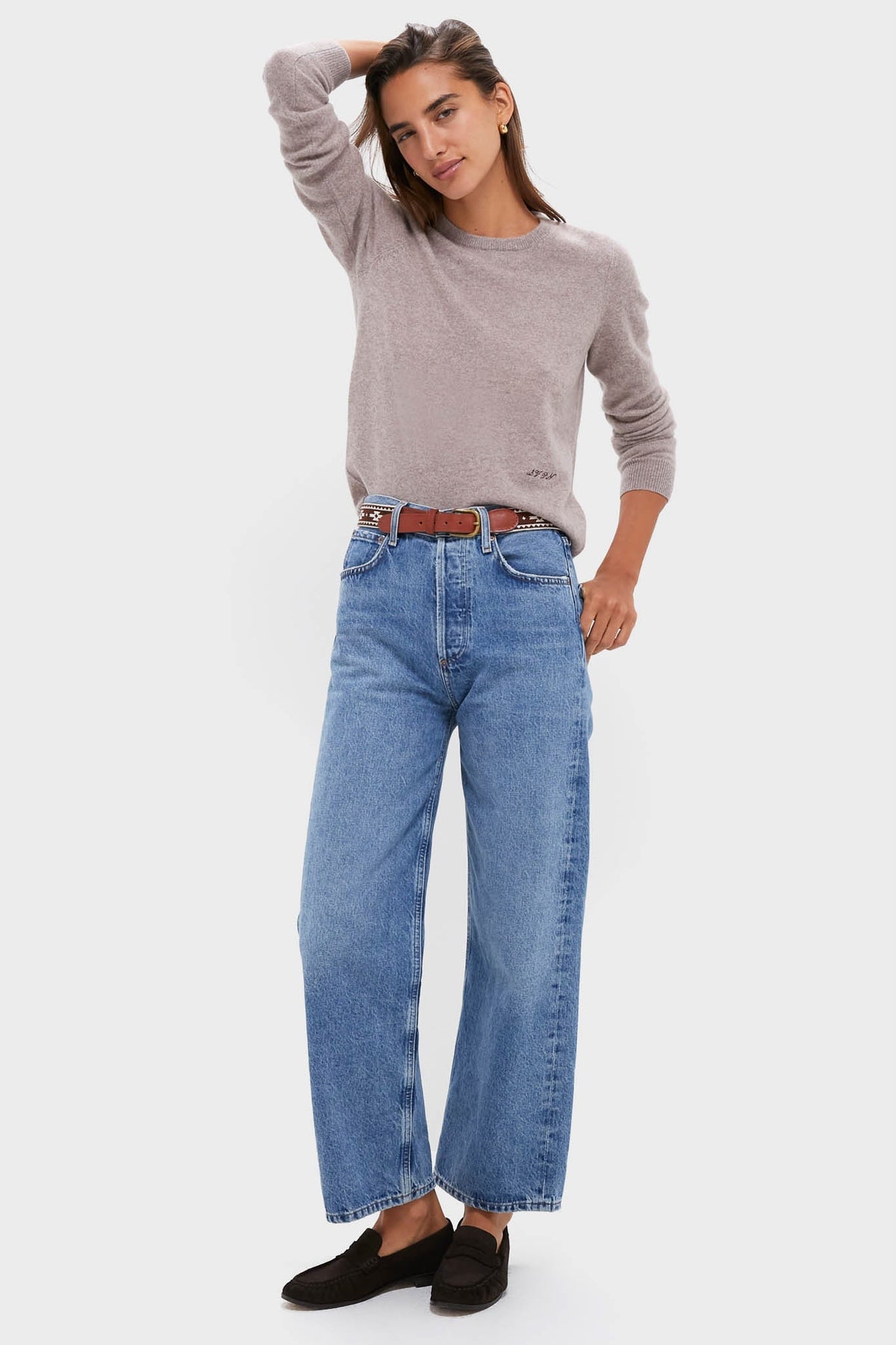 Wheat Cashmere Elizabeth Crewneck