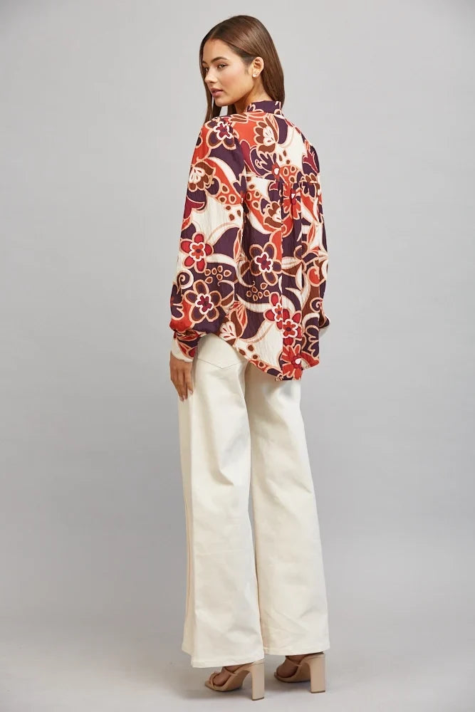 VERTICAL SEAM DETAIL HIGH WAISTED FLARE PANTS