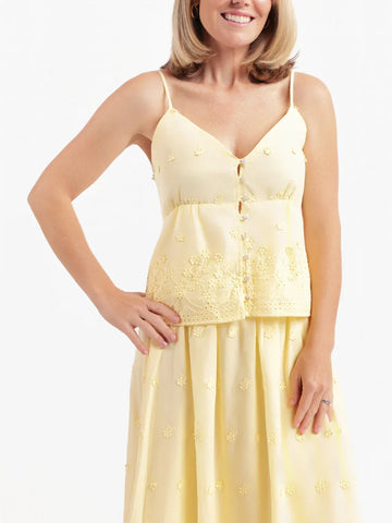 BEACHGLASS EMBROIDERED TANK