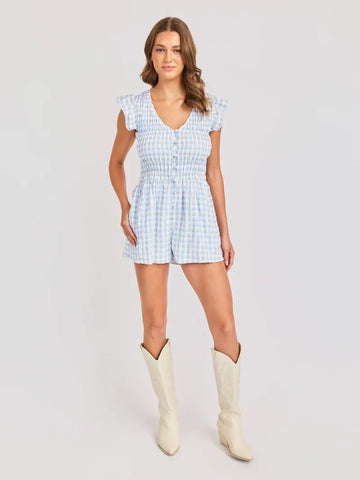 STARLET GINGHAM ROMPER