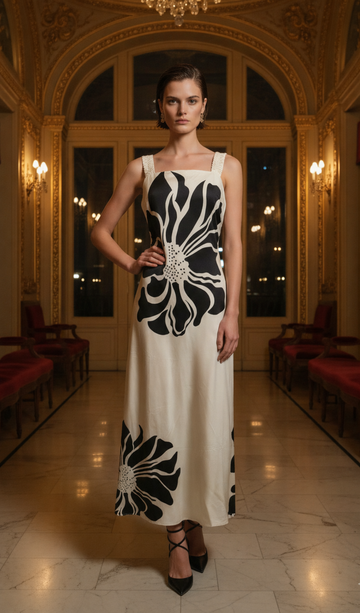 SIMBOLOGIA FLORAL MAXI DRESS