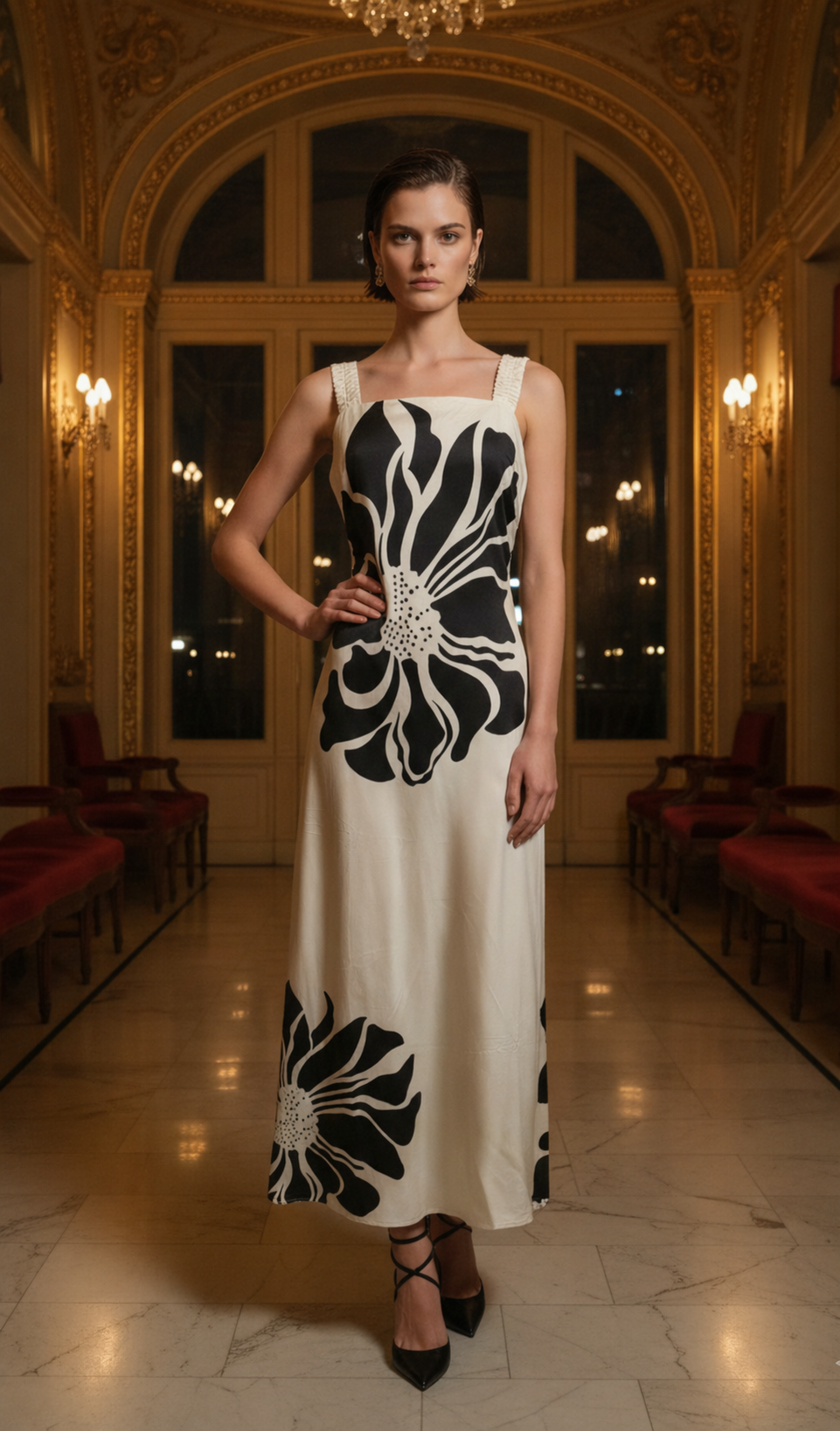 SIMBOLOGIA FLORAL MAXI DRESS