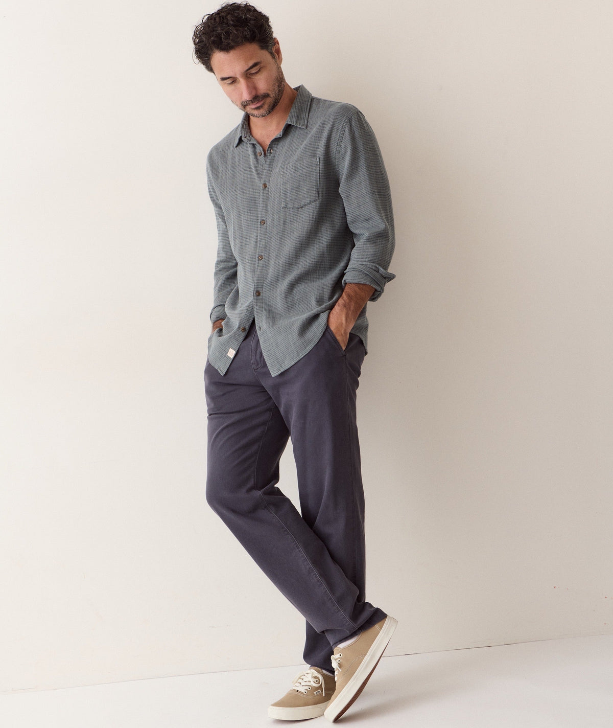 Stretch Selvage Long Sleeve Shirt