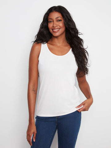 Reversible Bamboo Cami - White