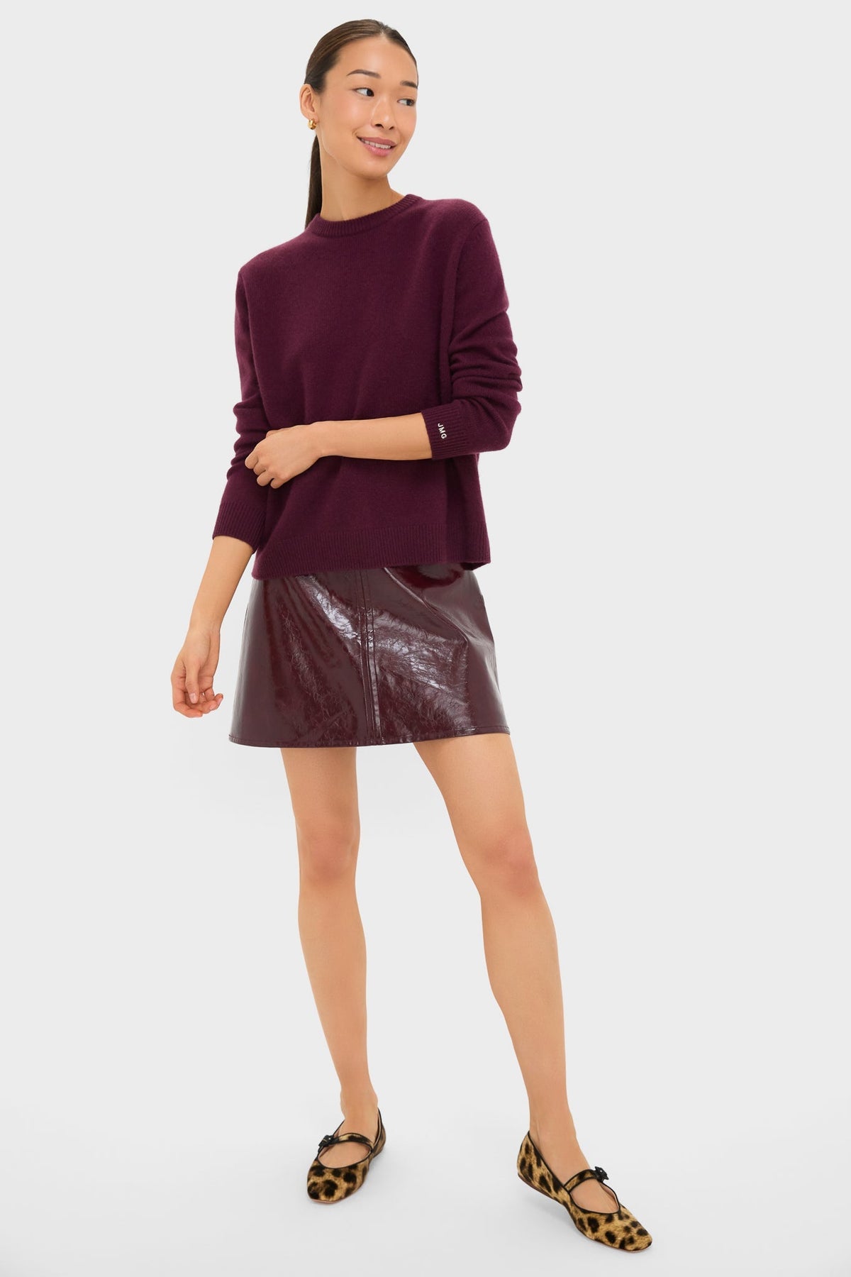 Winetasting Cashmere Bodie Boyfriend Crewneck
