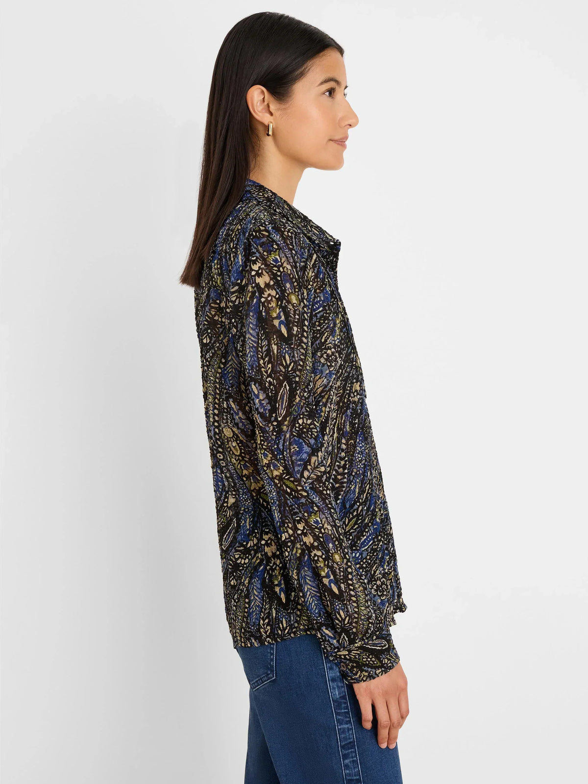 PORTOBELLO PAISLEY CHIFFON SHIRT