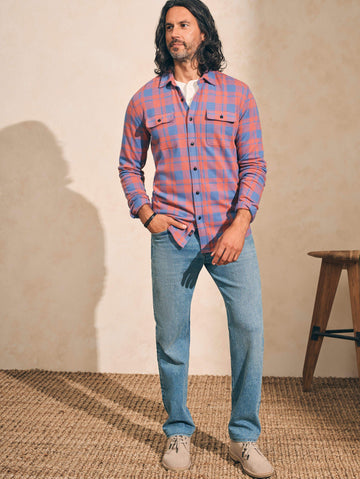 Legend Sweater Shirt - Rose Blue Check