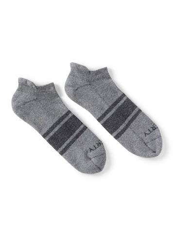 Surf Stripe Ankle Sock - Heather Grey