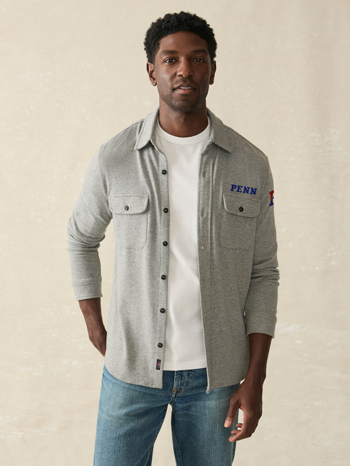 University of Pennsylvania Legend Sweater Shirt - Fossil Grey Twill