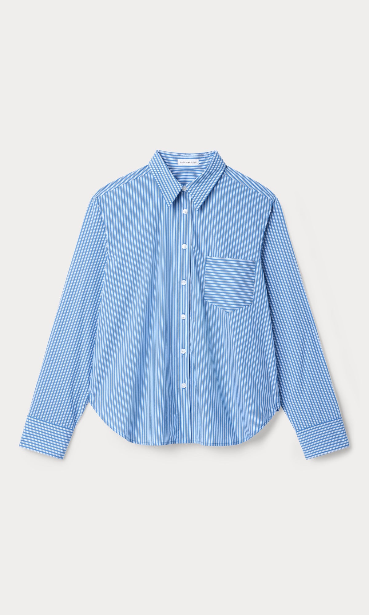 POPLIN CLASSIC BOXY SHIRT | BLUE &amp; WHITE STRIPE