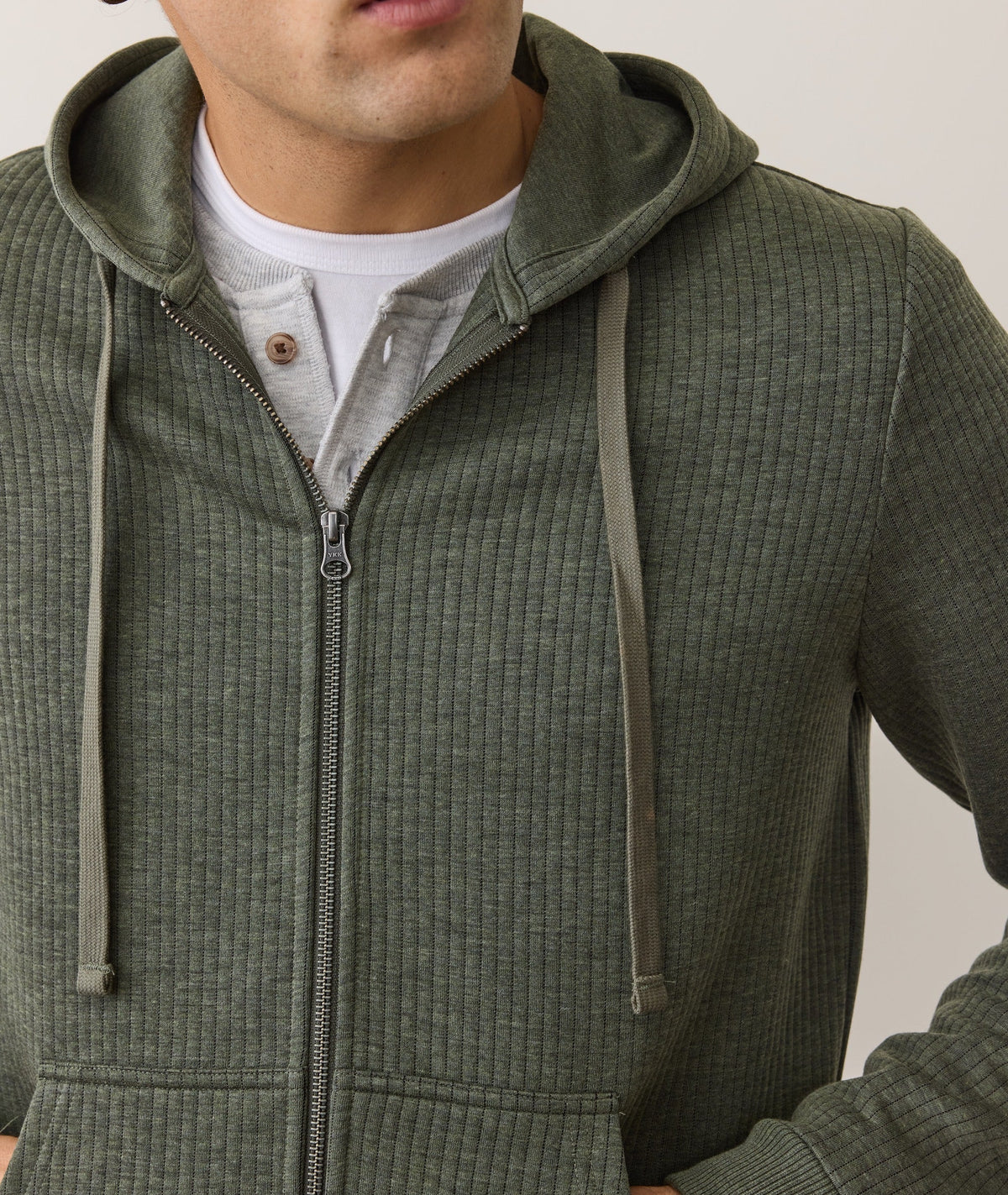 Corbet Quilted Zip Hoodie