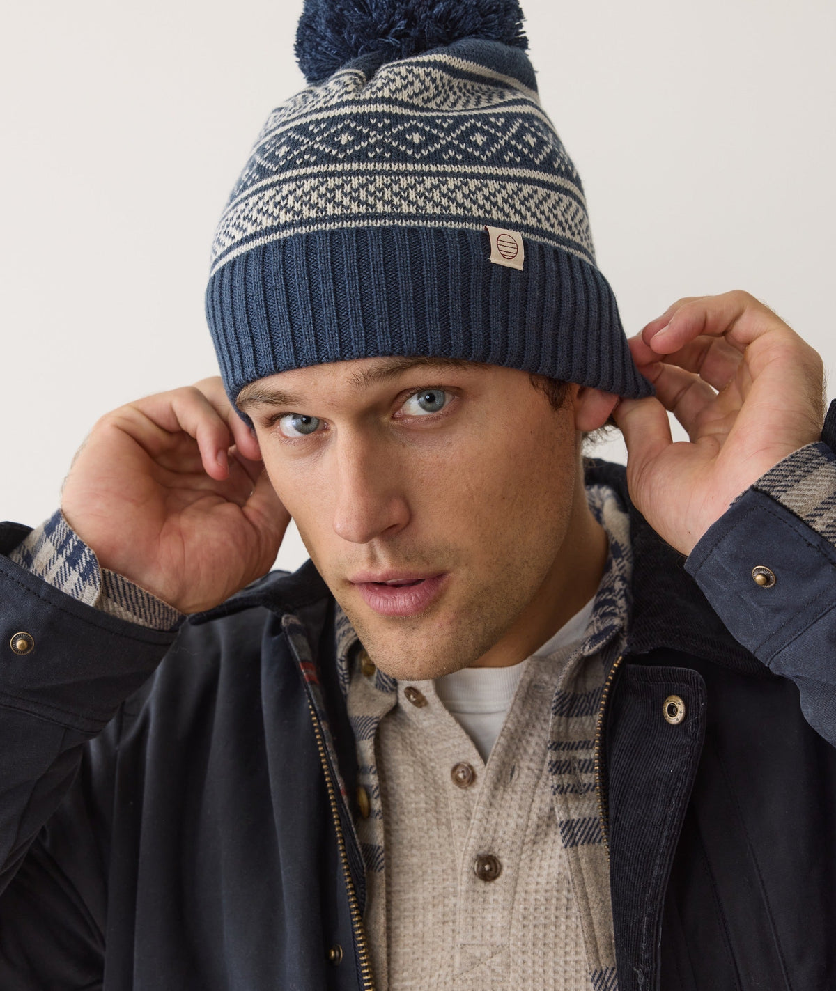 Fair Isle Pom Beanie