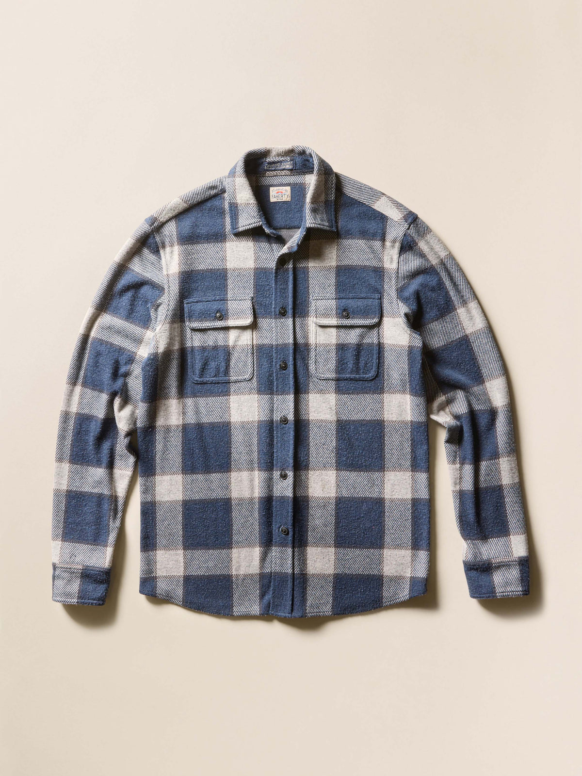 Legend Sweater Shirt - Navy Cloud Plaid