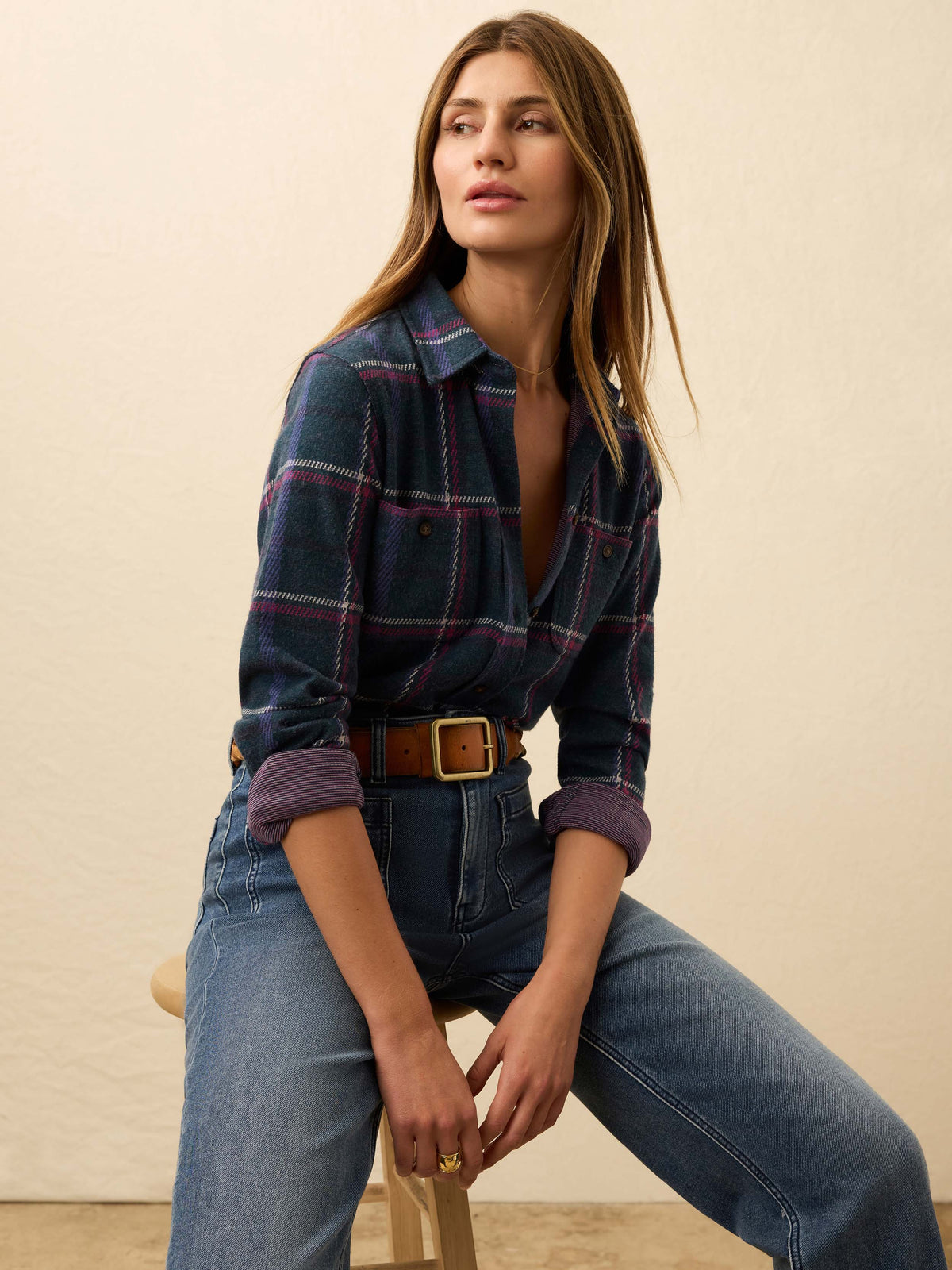 Legend Sweater Shirt - Northern Lights Plaid