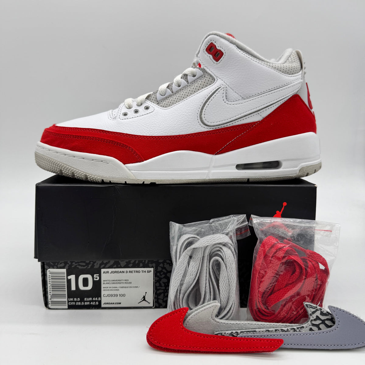 Jordan 3 Tinker White University Red