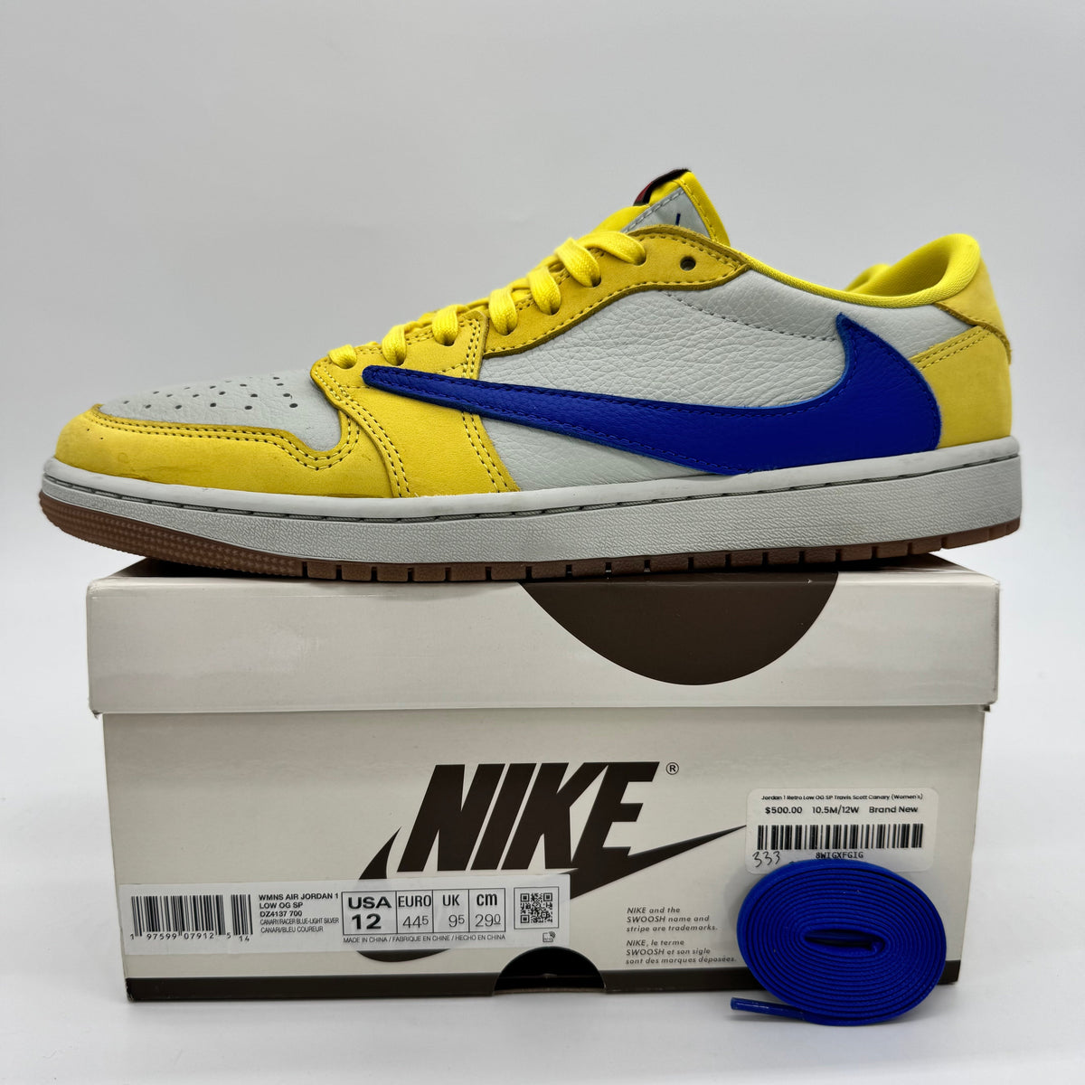 Jordan 1 Low OG SP Travis Scott Canary (Women's)