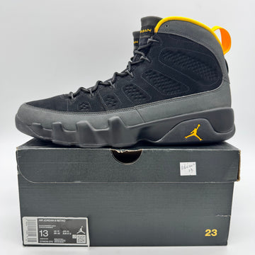 Jordan 9 Dark Charcoal University Gold