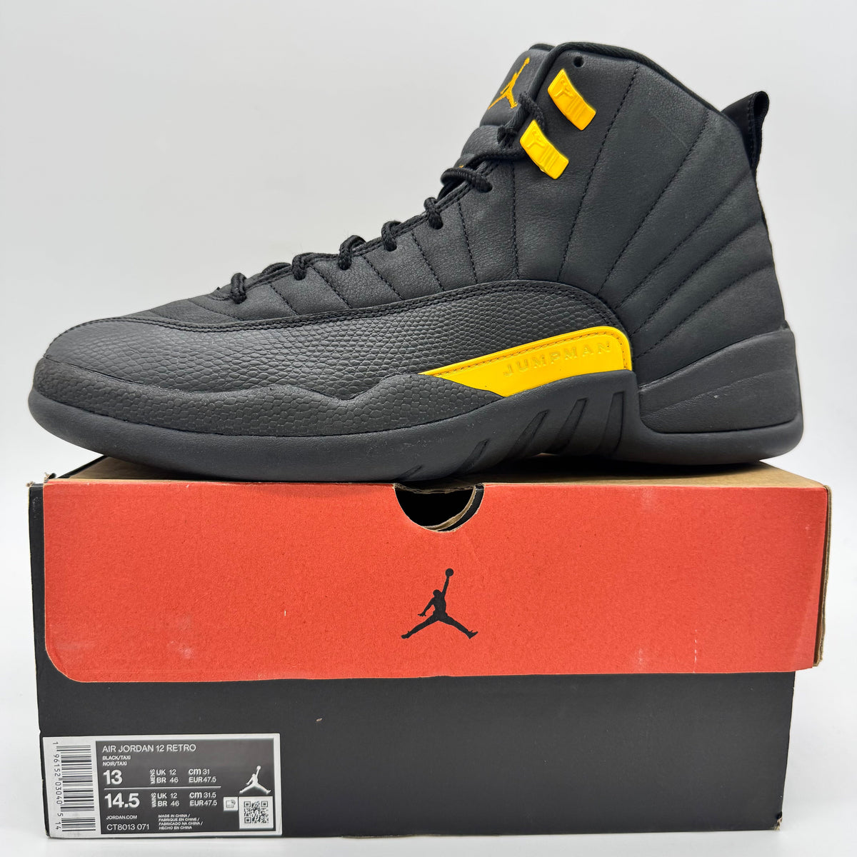 Jordan 12 Black Taxi