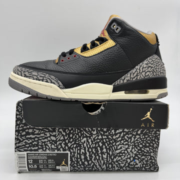 Jordan 3 Black Cement Gold (Women's)