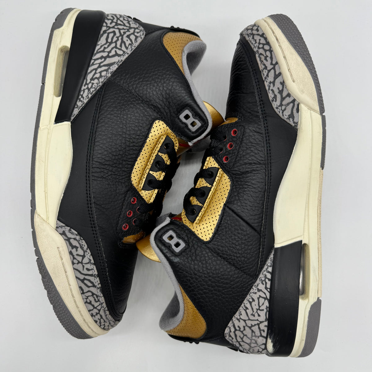 Jordan 3 Black Cement Gold (Women's)