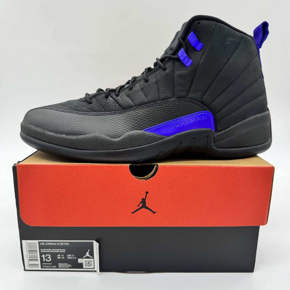 Jordan 12 Black Dark Concord