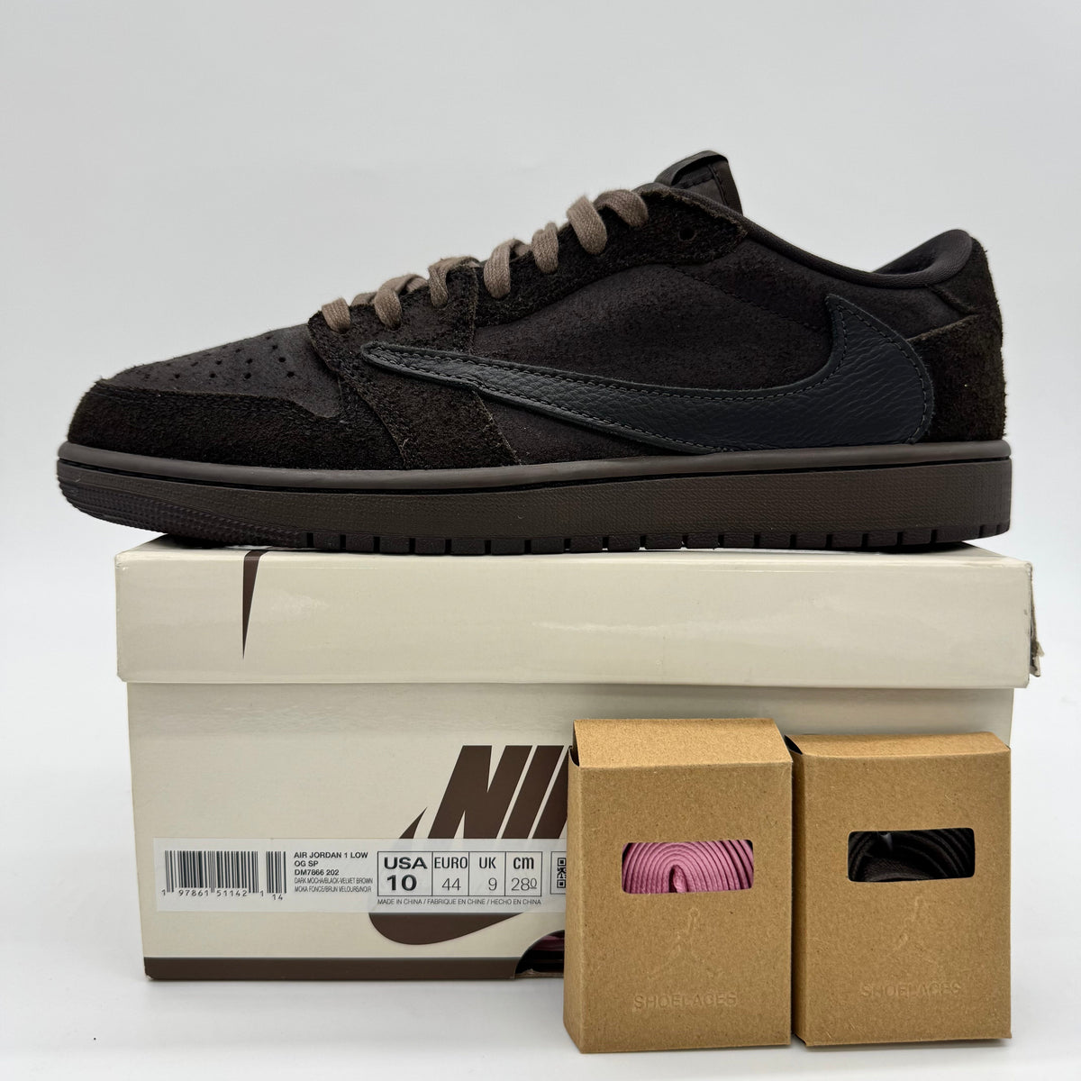 Jordan 1 Low OG SP Travis Scott Velvet Brown