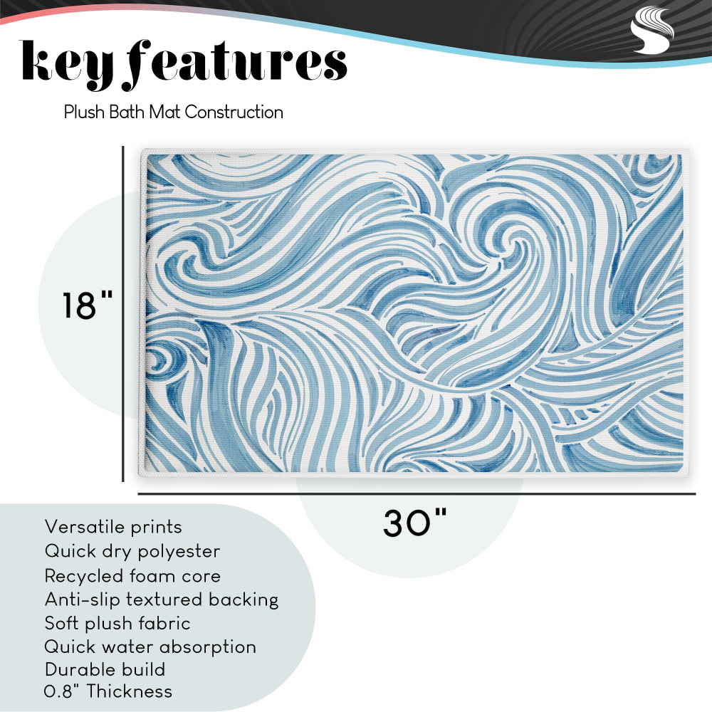 Audrey Jeanne Roberts | Horned Seahorse & Fish Plush Bath Mat