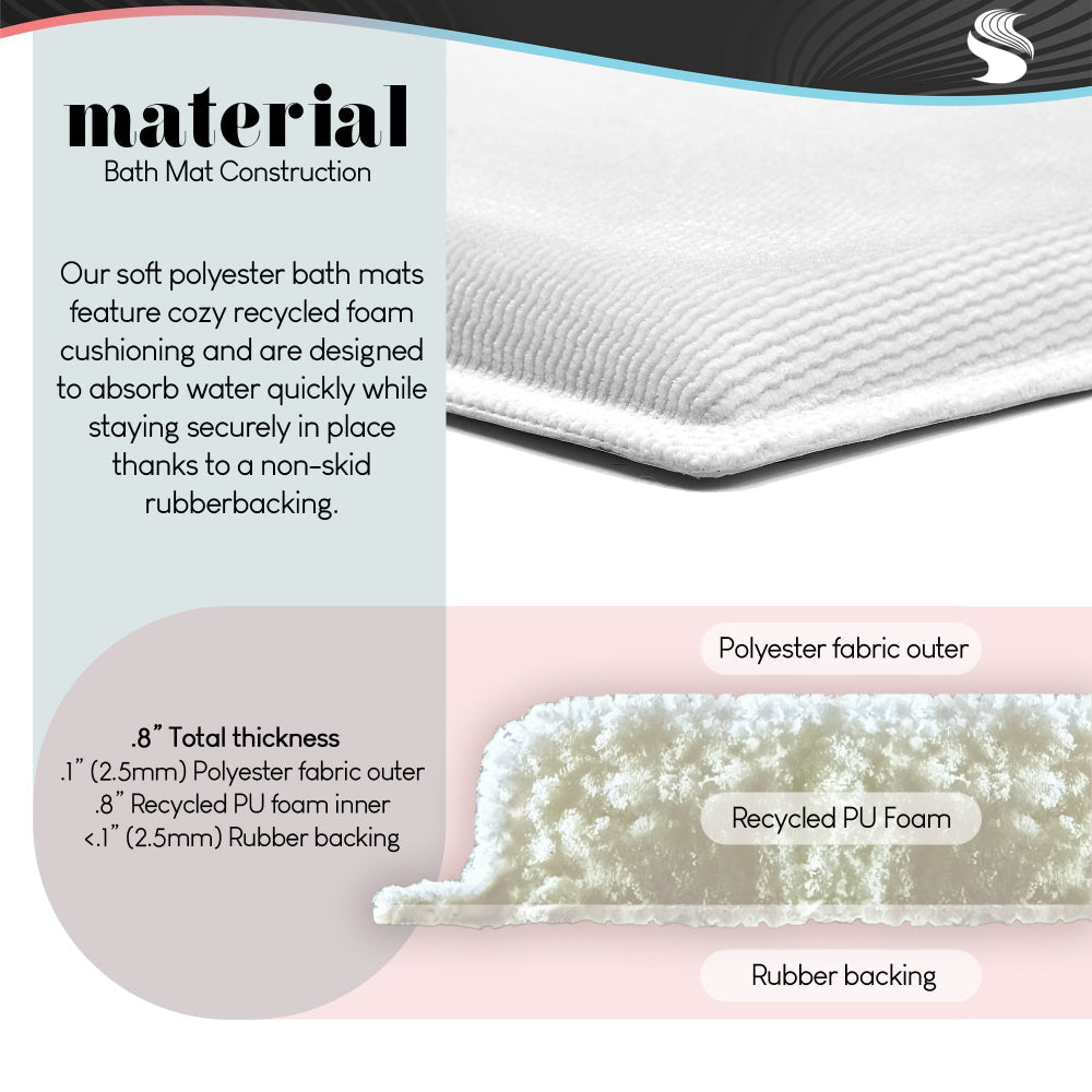 Nicole Tamarin | Coastal Chinoiserie Shells Plush Bath Mat