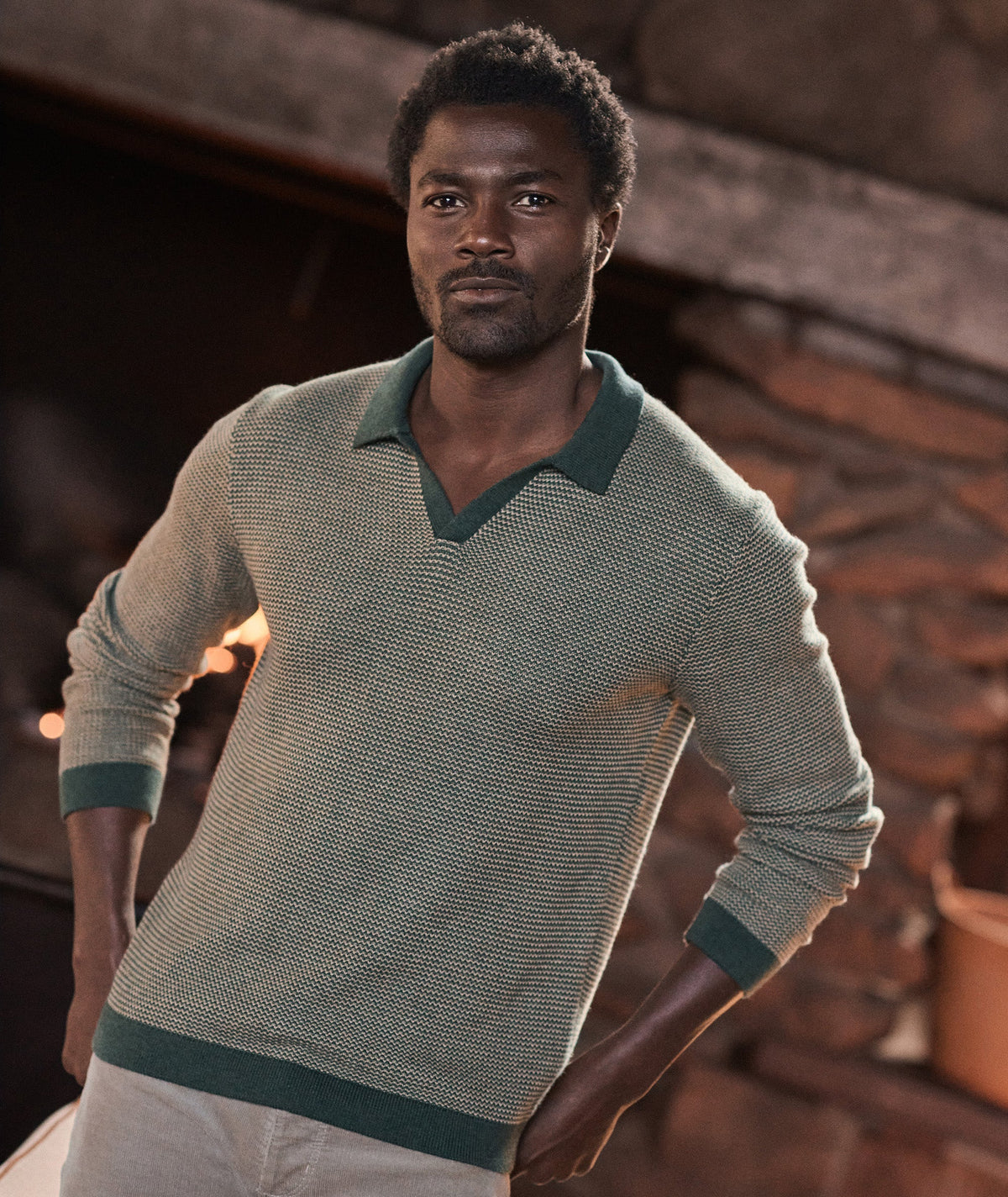 Liam Long Sleeve Sweater Polo