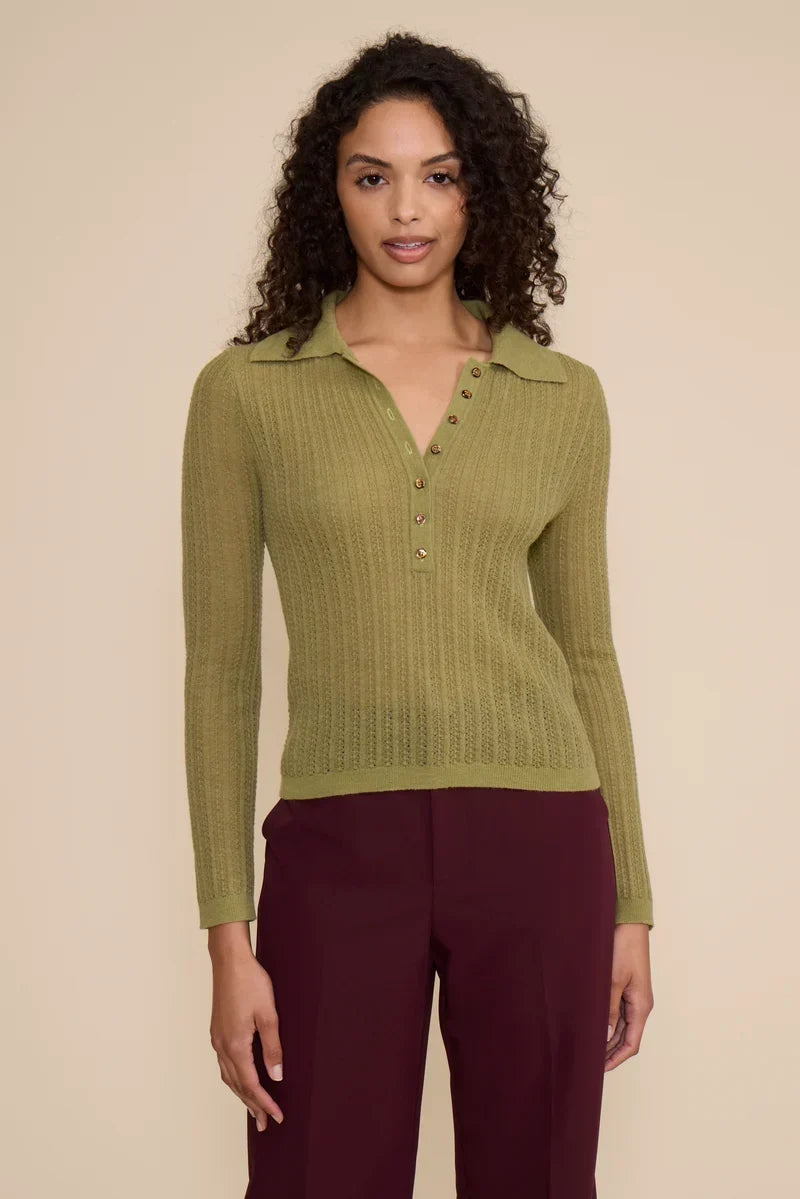 LEJLA POLO LONG SLEEVE TOP