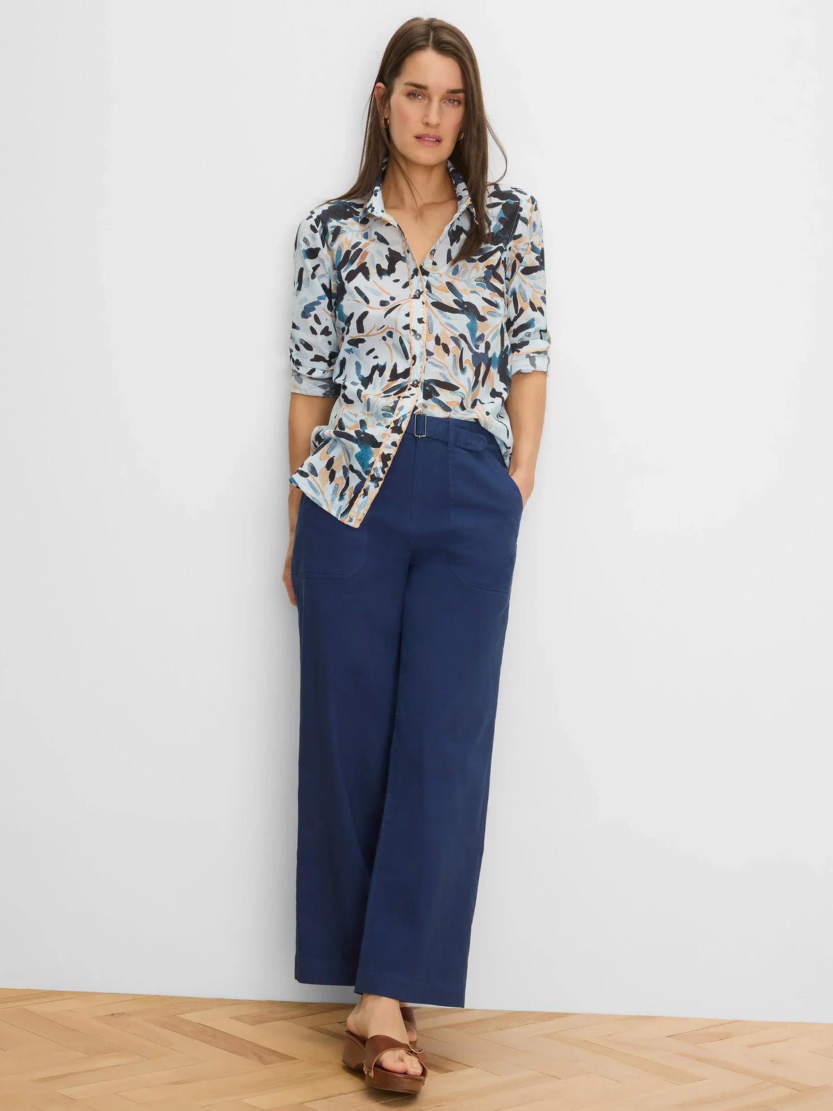 GARDEN SHADE COTTON CRINKLE SHIRT