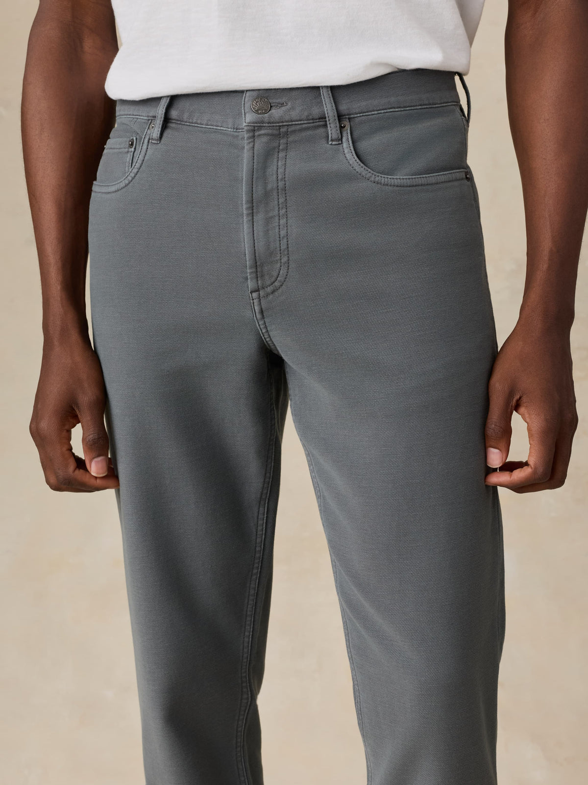 Stretch Terry 5-Pocket Pant - Slate