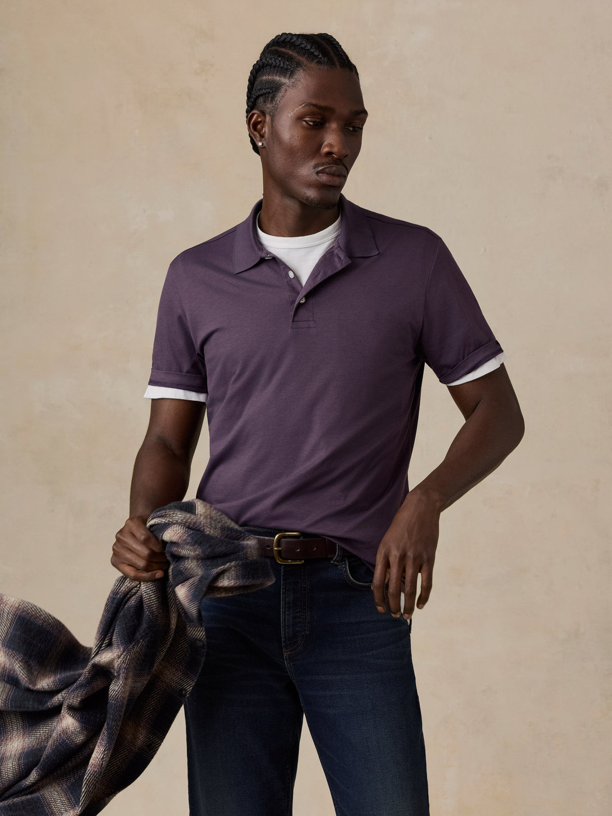 Short-Sleeve Movement Pique Polo - Berry Night