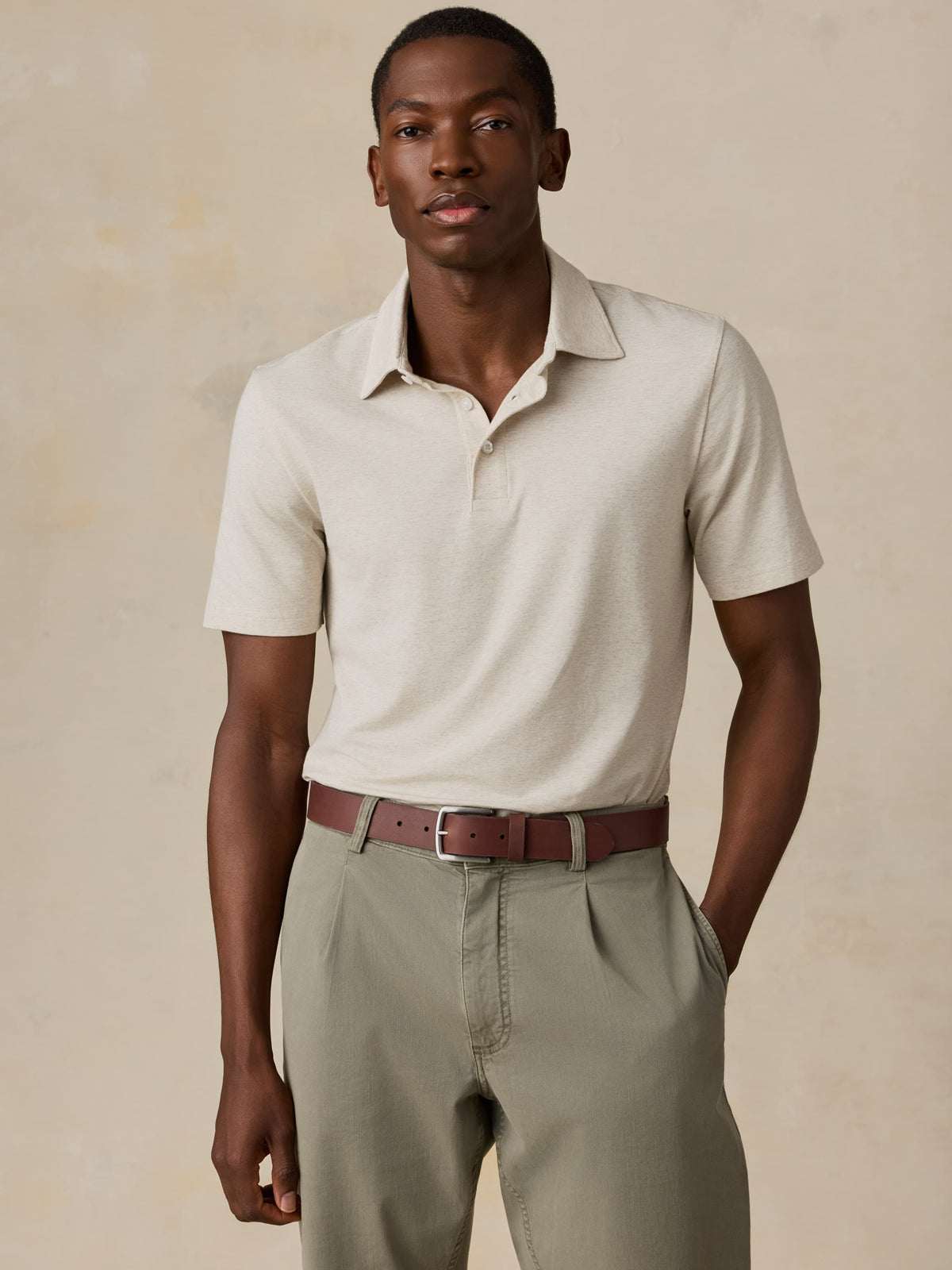 Short-Sleeve Movement Polo - Shore Sand Feeder