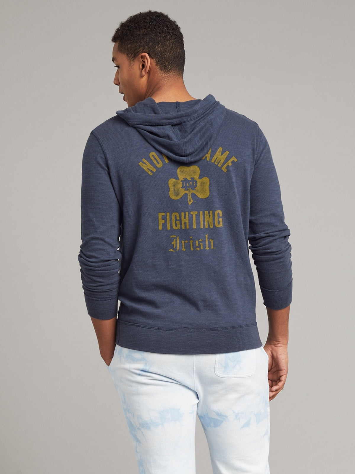 Notre Dame Sunwashed Organic Hoodie - Blue Nights