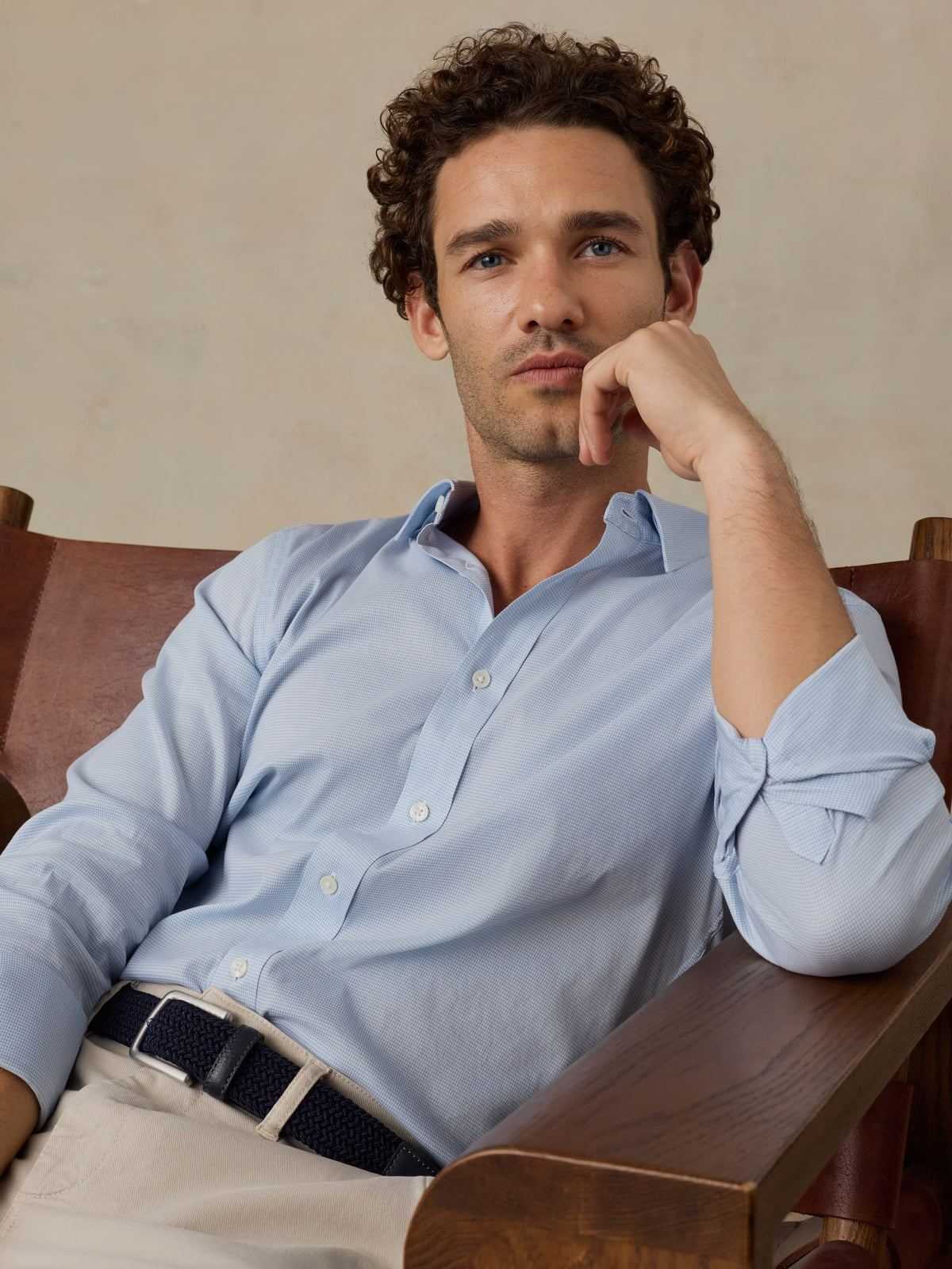 The Movement Shirt - Bermuda Blue Pincheck